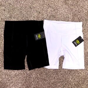 Athletic Works Black and Lavendar Bike Shorts Duo